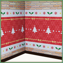 【煉瓦作りのクリスマス壁】