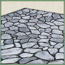 【桜並木の石畳】