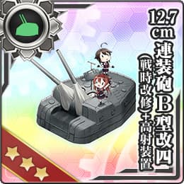 12.7cm連装砲B型改四(戦時改修)＋高射装置